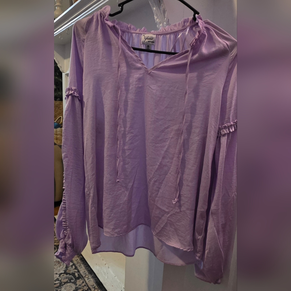 Lilac Long Sleeve Women's Blouse